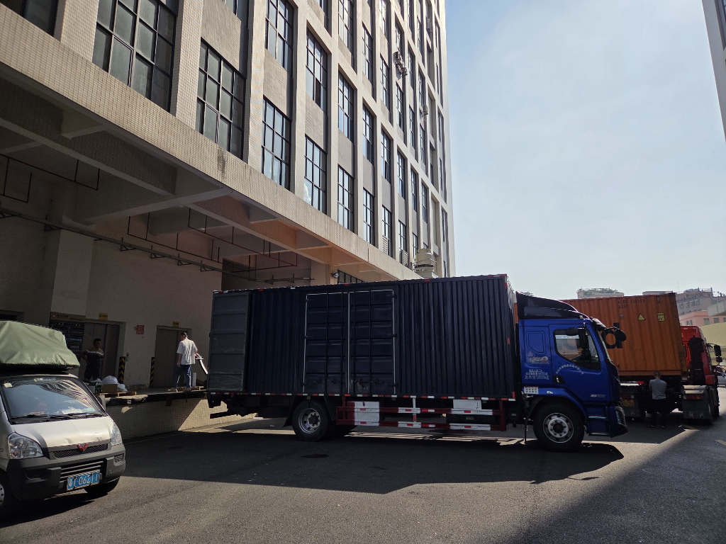 Container truck loading